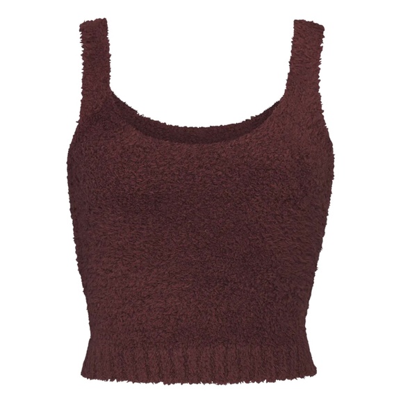 SKIMS Cozy Knit Tank, Garnet, S/M (NWT)